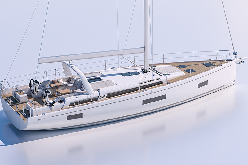 Новая парусная яхта Oceanis Yacht 54 внешний вид